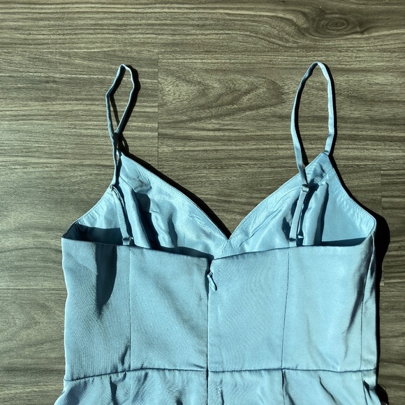 Azazie Light Blue Spaghetti Strap Dress - Picture 4 of 12